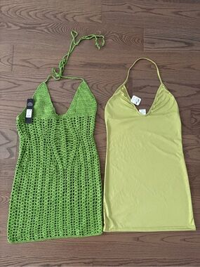 Fashion Nova Beach Club Crochet Mini Dress Set